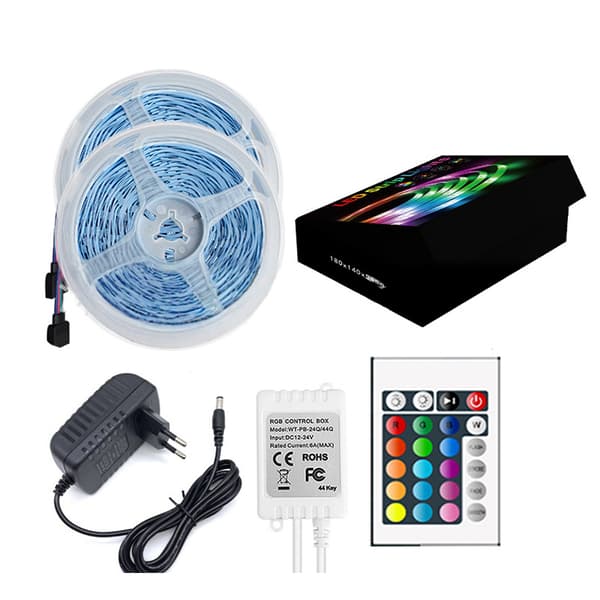 INF 30M LED Strip Lights Kit med fjernkontroll og strømforsyning