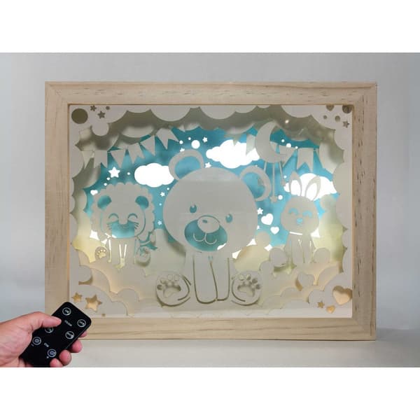 Animals wood lamp