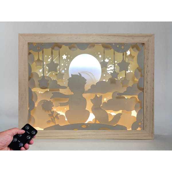 The Little Prince wood lamp