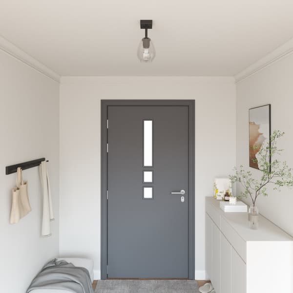 Taklampor med Justerbar Glaskupol Antracit E27