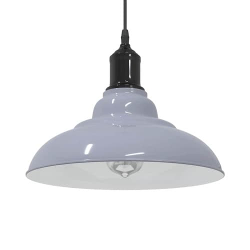 Taklampa höjdjusterbar E27 glansgrå Ø 31 cm metall