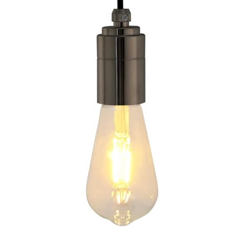 Lamphållare 2 st blank svart E27