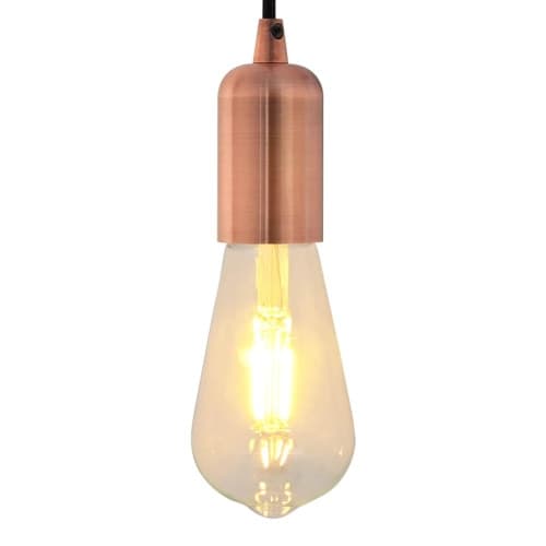 Lamphållare 2 st Röd Brons E27