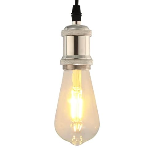 Lamphållare 2 st Satin Nickel E27
