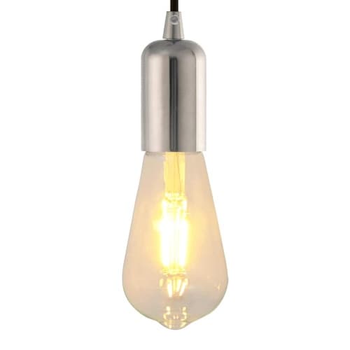 Lamphållare 2 st Satin Nickel E27