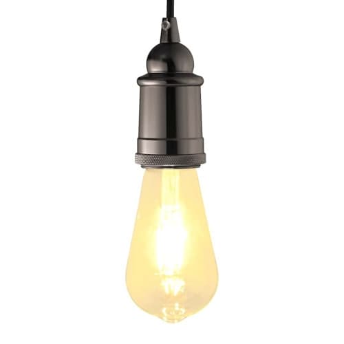 Lamphållare 2 st blank svart E27