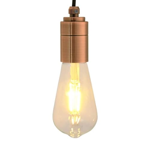 Lamphållare 2 st Röd Brons E27