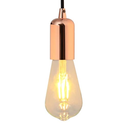 Lamphållare 2 st roséguld E27