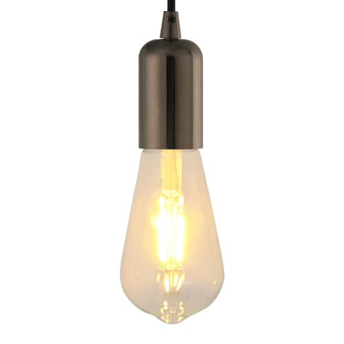 Lamphållare 2 st blank svart E27