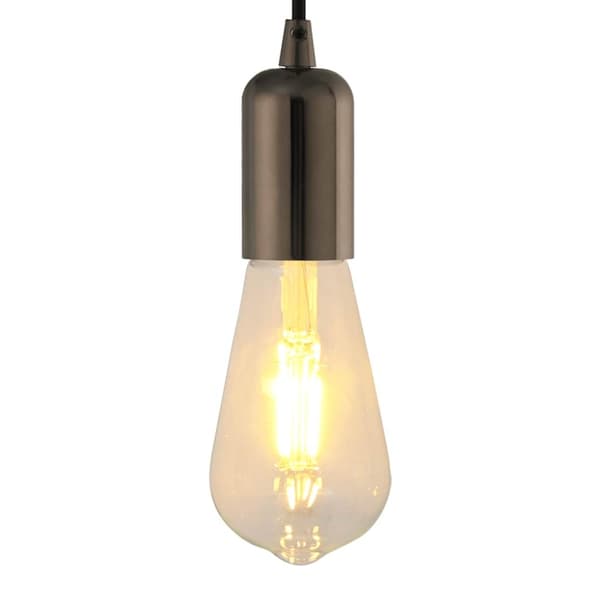 Lamphållare 2 st blank svart E27