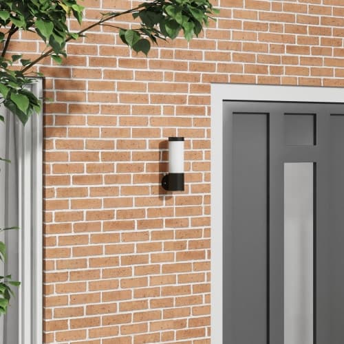 Utomhus Vägglampa Svart Rostfritt Stål IP44