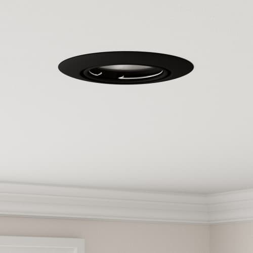Inbyggda Spotlights 6 st Rund GU10 Svart Ø90 mm Stål