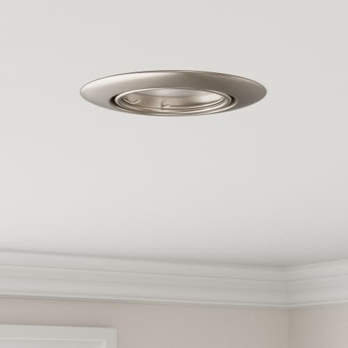 Inbyggda Spotlights 6 st Rund GU10 Silver Ø90 mm Stål