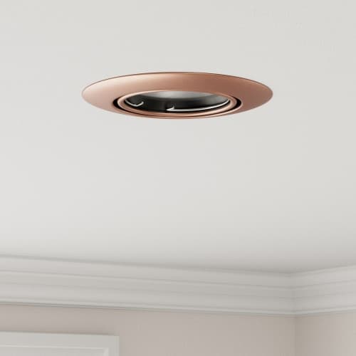 Inbyggda Spotlights 6 st Runda GU10 Koppar Ø90 mm Stål