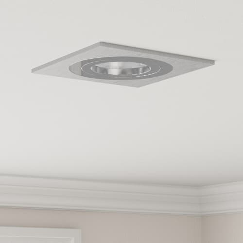 Nedsänkta Spotlights 6 st Fyrkantiga GU10 Silver 91x91 mm