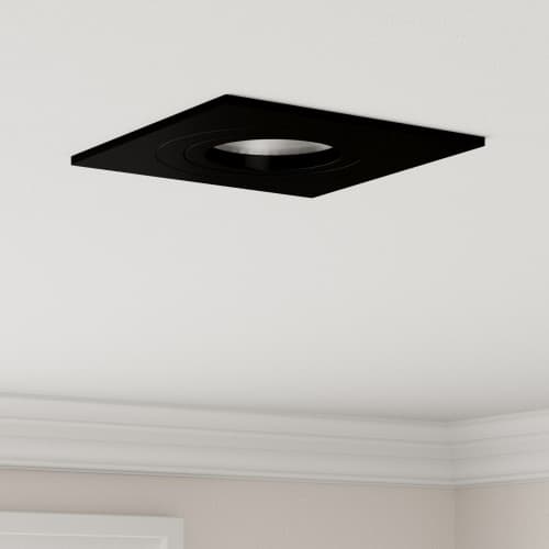 inbyggda spotlights 24 st fyrkantiga GU10 svarta 91x91 mm