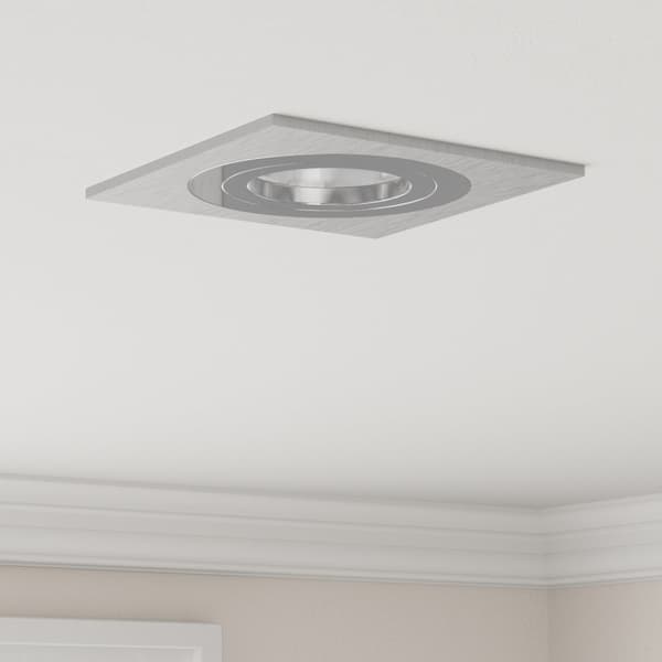 inbyggda spotlightlampor 12 st Fyrkantig GU10 Silver 91x91 mm