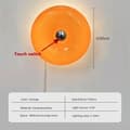 Miniatyrbild 2 av 2: Donut Glasvägglampa, Touch Switch, 25W LED,Trikolor ljus, UBS kontakt, Orange
