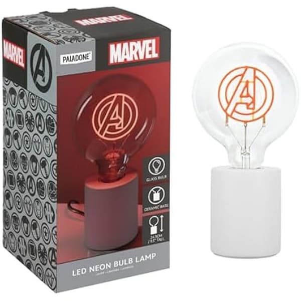 Dekorativ lampa - PALADONE - Marvel Avengers - LED-lampa E27 - Röd - Inomhus
