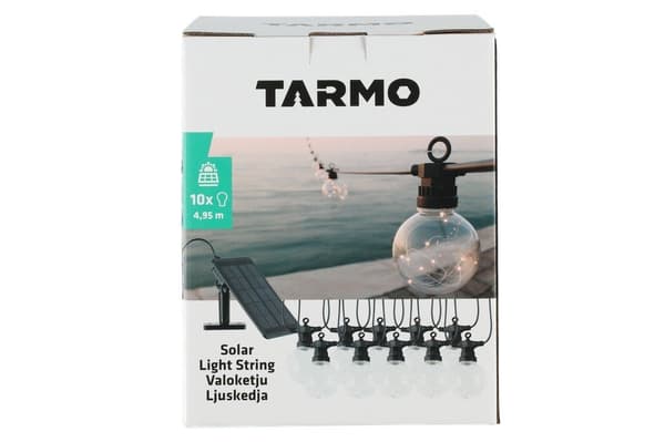 Tarmo Lyskæde med solkugler 10 stk.