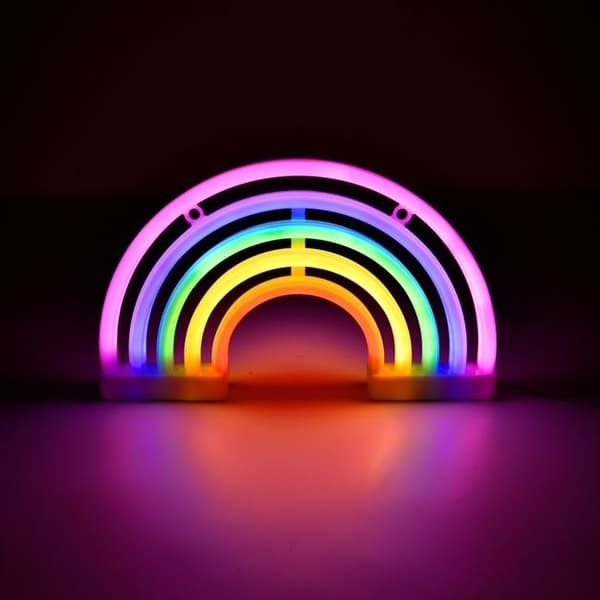Regnbåge Usb Led Neon Nattlampa . 30x18cm