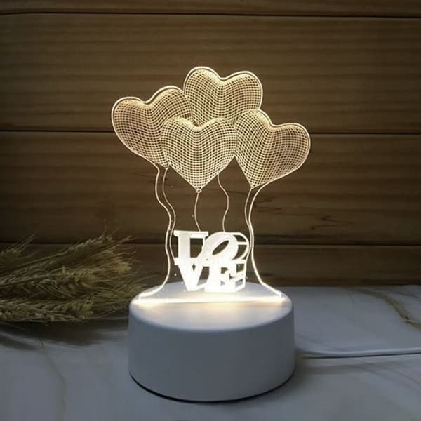 3D Hearts "LOVE" Led Nattlampa . Usb driven