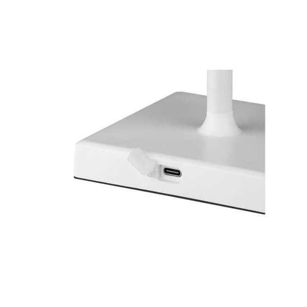 Bordslampa - GENERIC - Ren design - Vit - USB Uppladdningsbar - LED - Modernt - Tyg