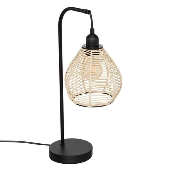 "Lampa 'Delia' i metall H47,5cm svart - Svart - Atmosphera inredningsdesigner"