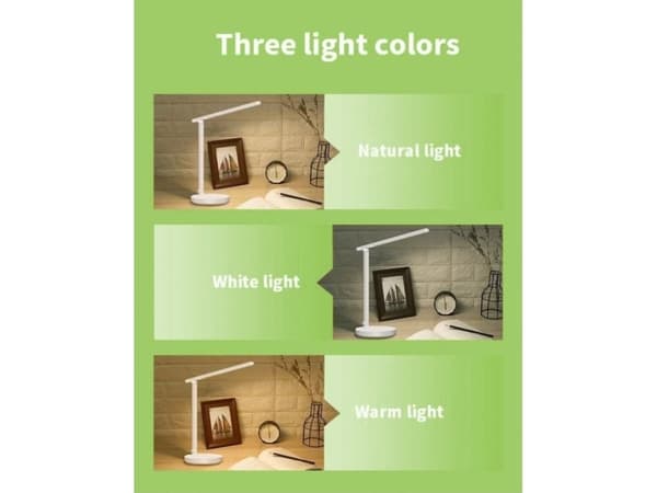 Techly I-LAMP-DSK9, Vit, Akrylnitrilbutadienstyren (ABS), Metall, Arbetsrum, 36 lampor, 3 W, LED