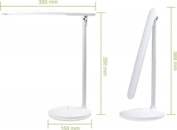 Techly I-LAMP-DSK9, Vit, Akrylnitrilbutadienstyren (ABS), Metall, Arbetsrum, 36 lampor, 3 W, LED