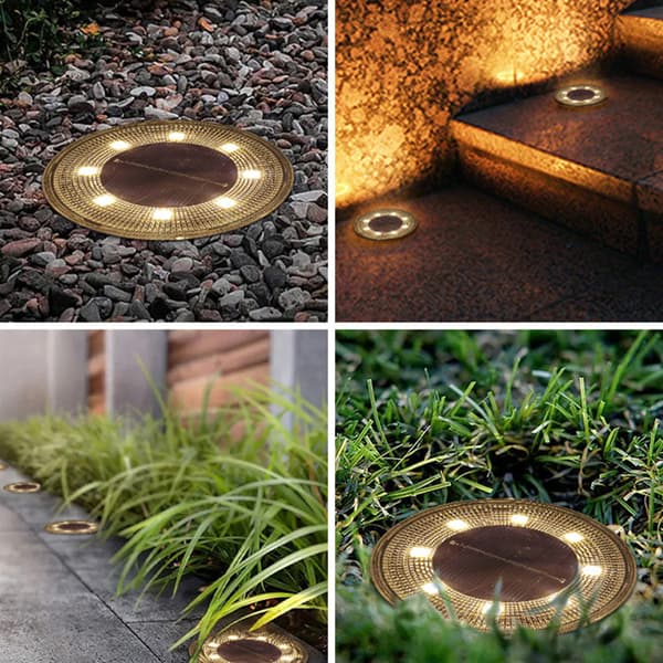 INF 86 Type Solar Ground Lights 4 Pack Hvit