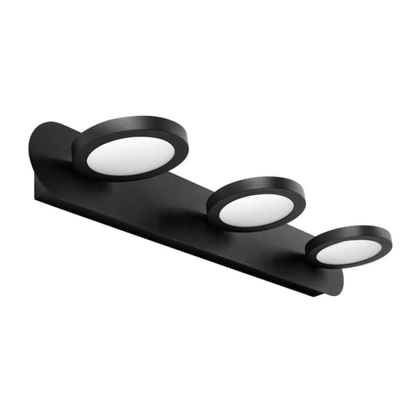 EMKE LED Spejlbelysning 50cm - 15W, 3 Lyskilder, Sort, Badeværelsesarmatur