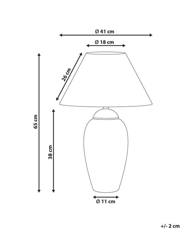 Bordlampe Hvit og Blå Porselensfot Linklokke med Blomstret Patten Belysning Stilfull