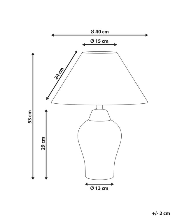 Bordlampe Hvid porcelænsfod Link Bell med blomstret patte Belysning Stilfuld