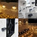 Miniatyrbillede 4 af 11: SOLAR VÆGLAMPE HAVE 2 STK. 6 LED UDENDØRS LAMPER