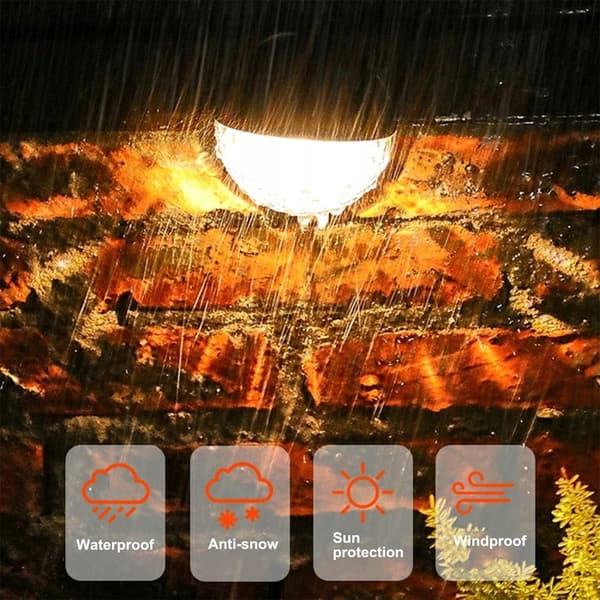 SOLAR VÆGLAMPE HAVE 2 STK. 6 LED UDENDØRS LAMPER