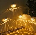Miniatyrbillede 8 af 11: SOLAR VÆGLAMPE HAVE 2 STK. 6 LED UDENDØRS LAMPER