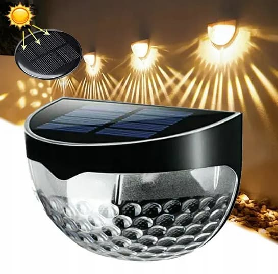 SOLAR VÆGLAMPE HAVE 2 STK. 6 LED UDENDØRS LAMPER