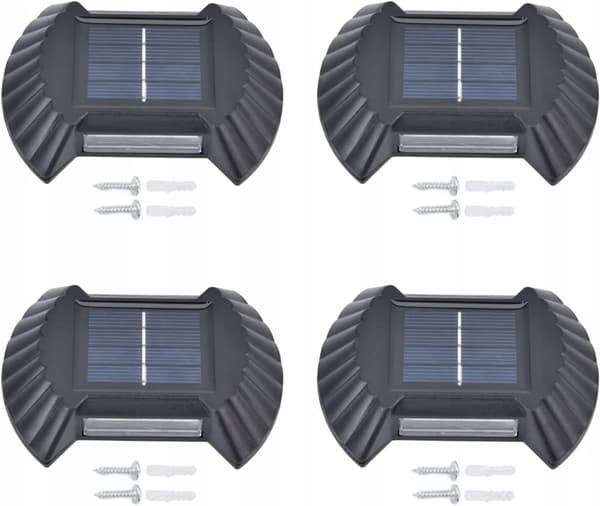 SOLAR LAMPE VÆGLAMPE UDENDØRS VÆGLAMPE HAVE TOP BUND 4 STK