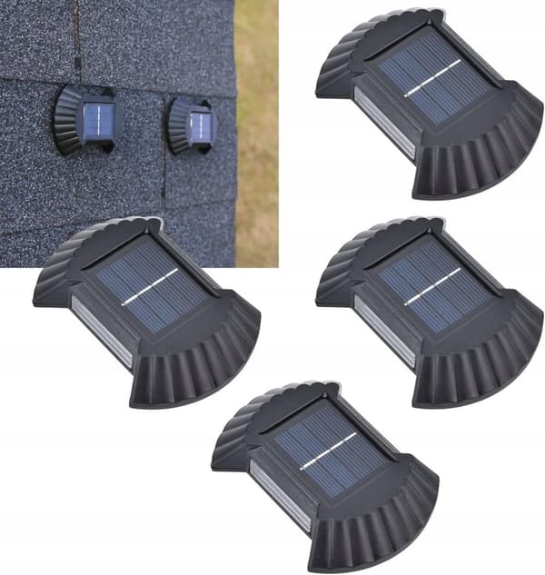 SOLAR LAMPE VÆGLAMPE UDENDØRS VÆGLAMPE HAVE TOP BUND 4 STK