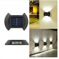 Miniatyrbillede 10 af 11: SOLAR LAMPE VÆGLAMPE UDENDØRS VÆGLAMPE HAVE TOP BUND 4 STK