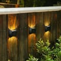 Miniatyrbillede 11 af 11: SOLAR LAMPE VÆGLAMPE UDENDØRS VÆGLAMPE HAVE TOP BUND 4 STK