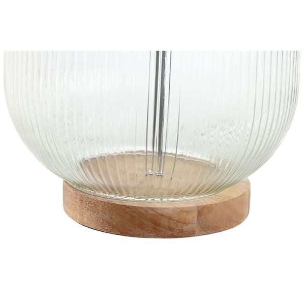 Bordlampe Home ESPRIT Beige Træ Krystal 50 W 220 V 32 x 32 x 61 cm