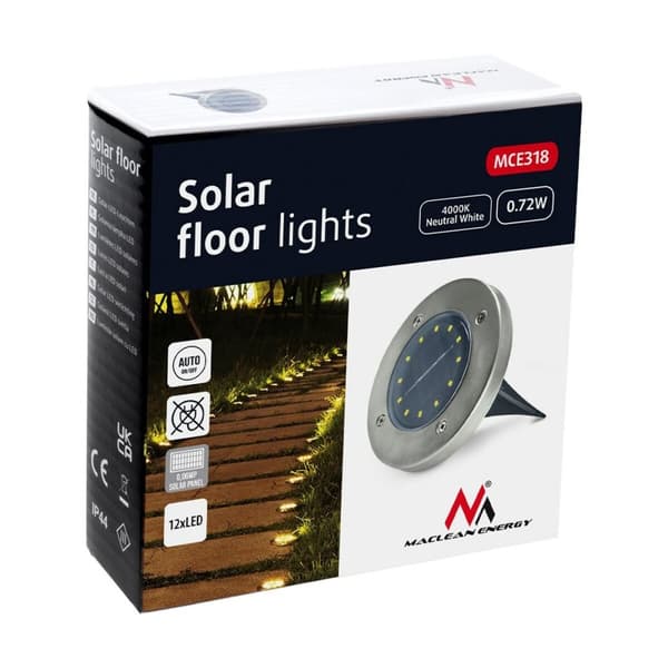 Solcellelampe MacLean MCE318 Sort 20,1 x 11 x 25,1 cm