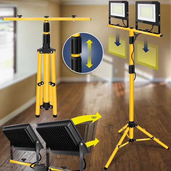 BYGGEHALOGEN MED STATIV TOOLIGHT RSL002-30N 30W YELLOW