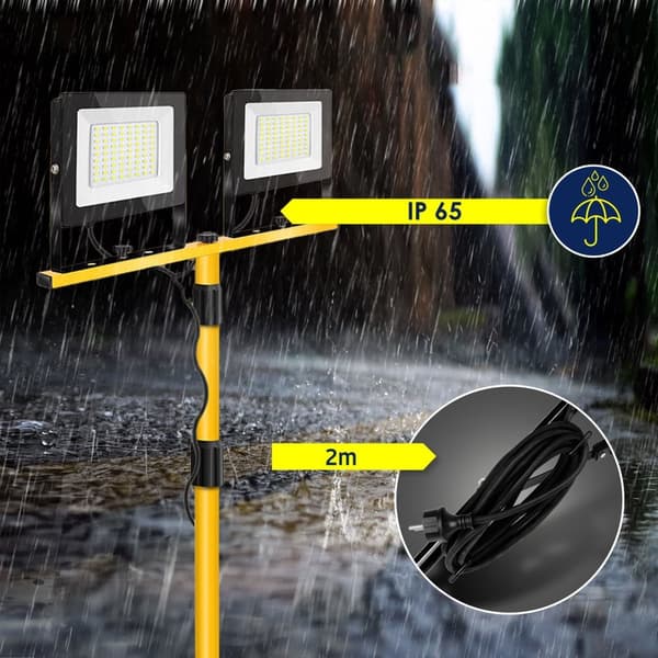 BYGGEHALOGEN MED STATIV TOOLIGHT RSL002-30N 30W YELLOW