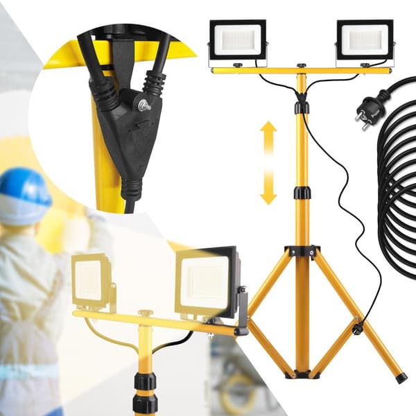 BYGGEHALOGEN MED STATIV TOOLIGHT RSL002-30N 30W YELLOW