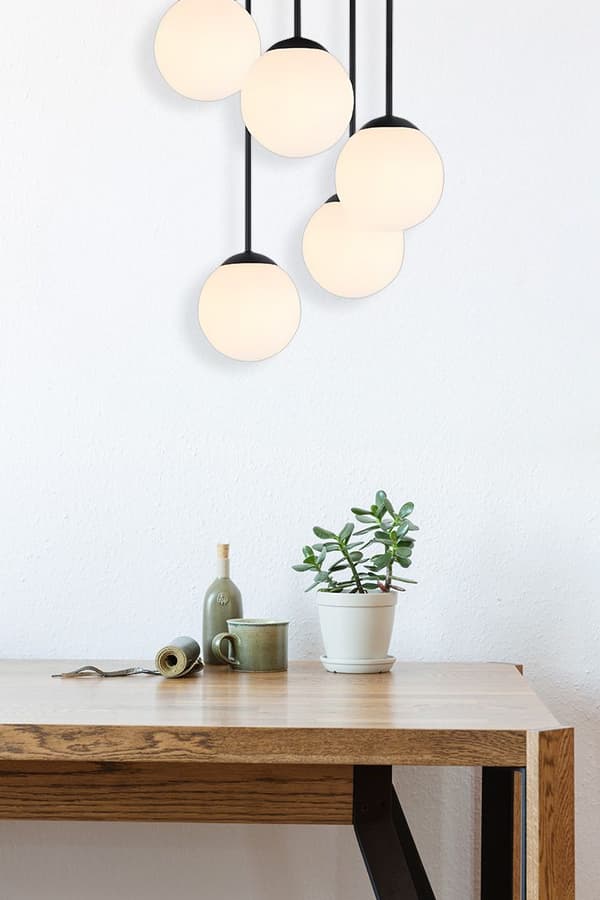 HÆNGENDE LOFTSLAMPE TOOLIGHT APP1816-5CPR BLACK WHITE