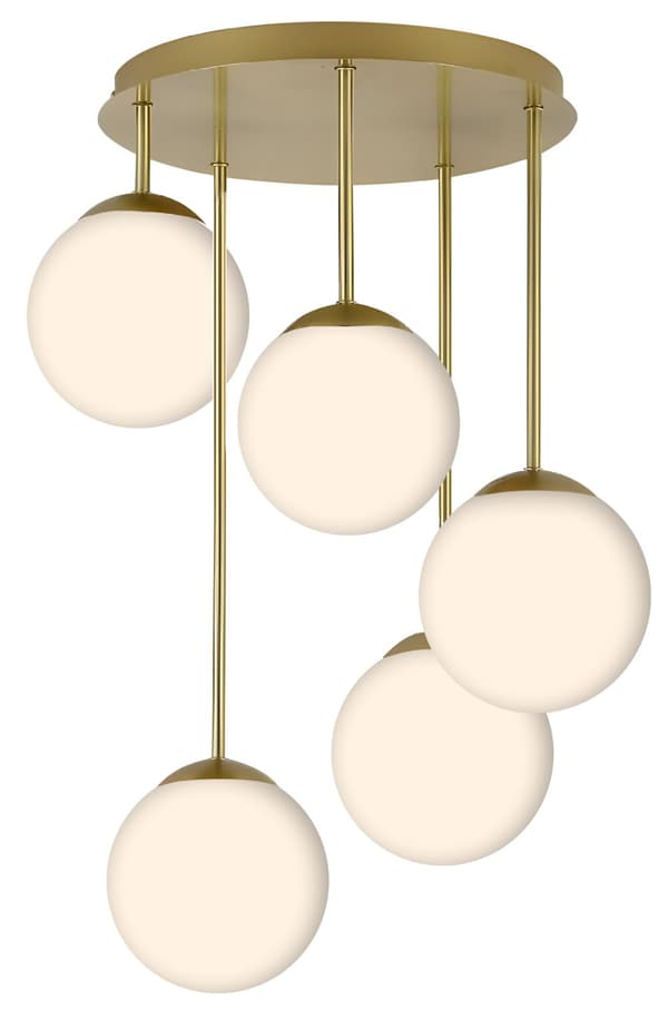 HÄNGANDE TAKLAMPA TOOLIGHT APP1818-5CPR BRUSH GOLD WHITE