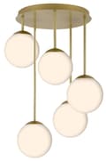 Miniatyrbild 1 av 4: HÄNGANDE TAKLAMPA TOOLIGHT APP1818-5CPR BRUSH GOLD WHITE